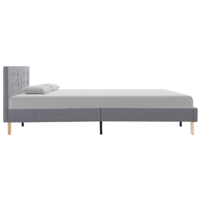 Bed frame light gray fabric 180 × 200 cm