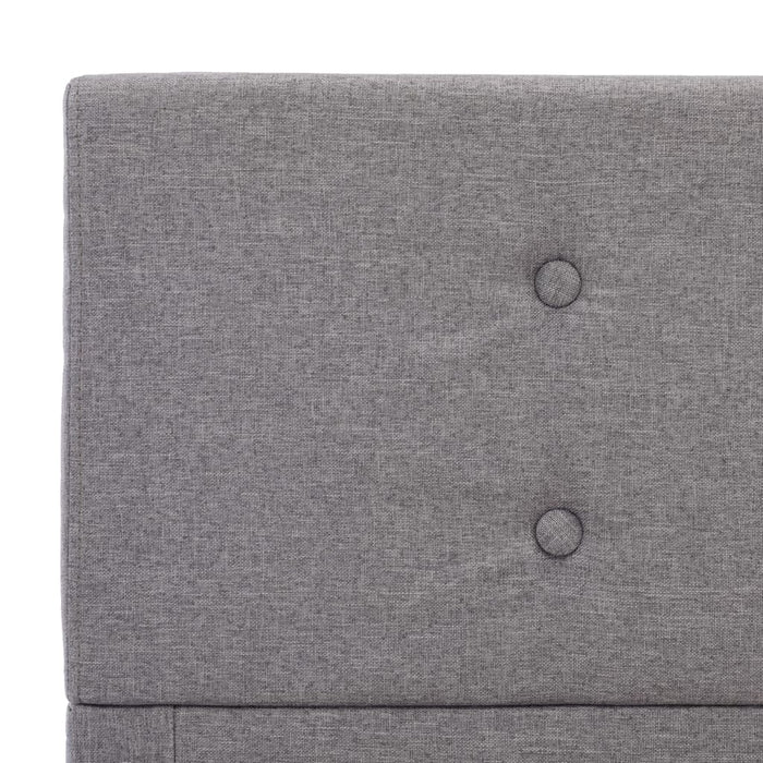 Bed frame light gray fabric 180 × 200 cm