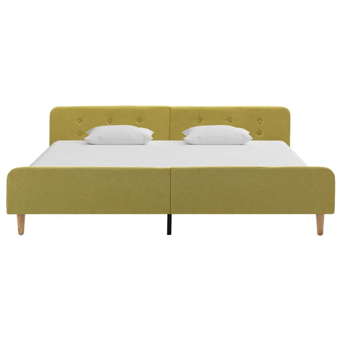 Bettgestell Grün Stoff 180×200 cm