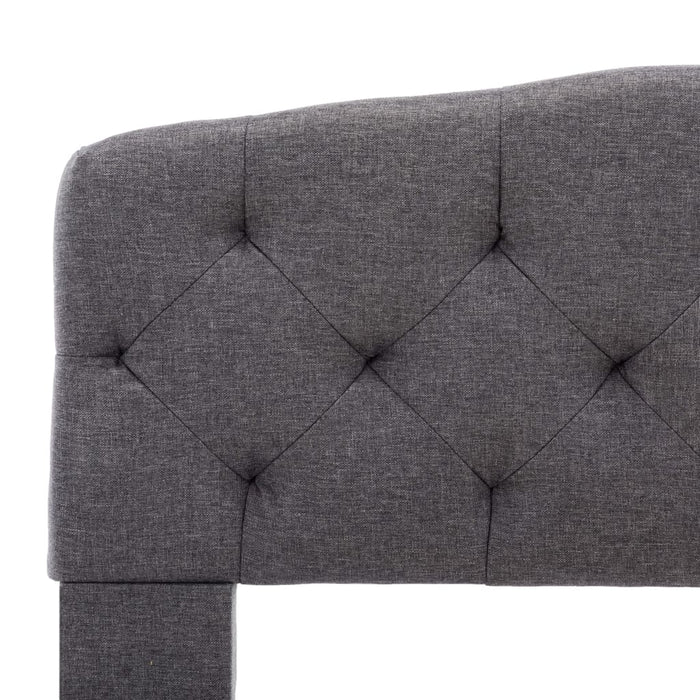 Bettgestell Dunkelgrau Stoff 100x200 cm