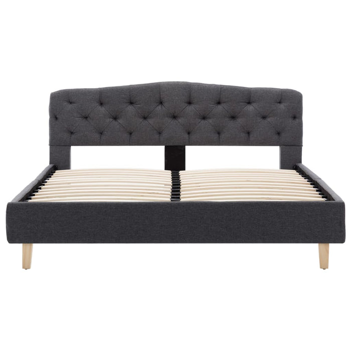 Bettgestell Dunkelgrau Stoff 140x200 cm