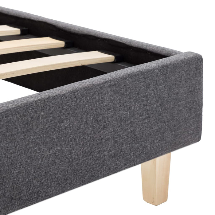 Bettgestell Dunkelgrau Stoff 140x200 cm