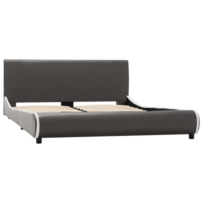 Bettgestell Anthrazitgrau Kunstleder 140x200 cm