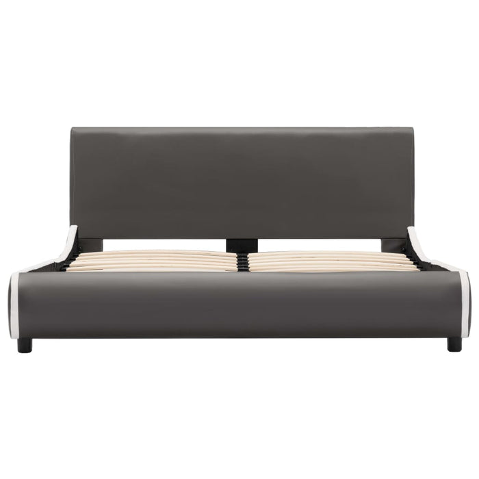 Bettgestell Anthrazitgrau Kunstleder 140x200 cm