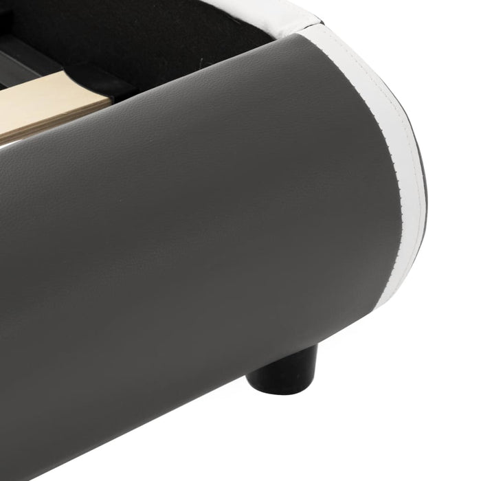 Bettgestell Anthrazitgrau Kunstleder 140x200 cm