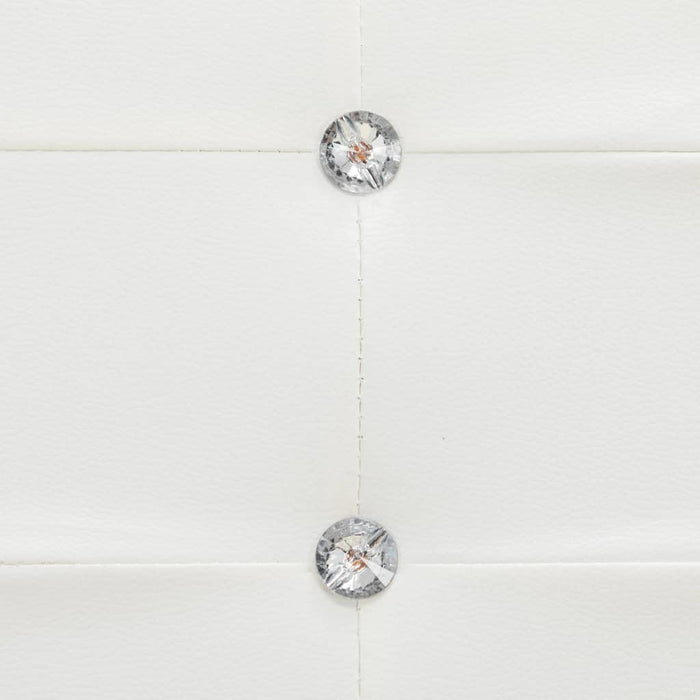 Bett mit Memory-Schaum-Matratze Weiß Kunstleder 140x200 cm