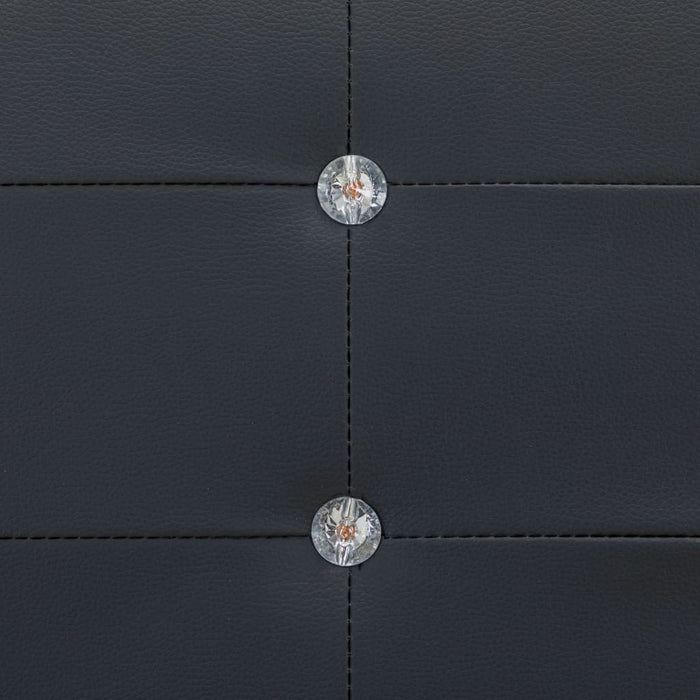 Bett Memory-Schaum-Matratze Schwarz Kunstleder 160x200cm