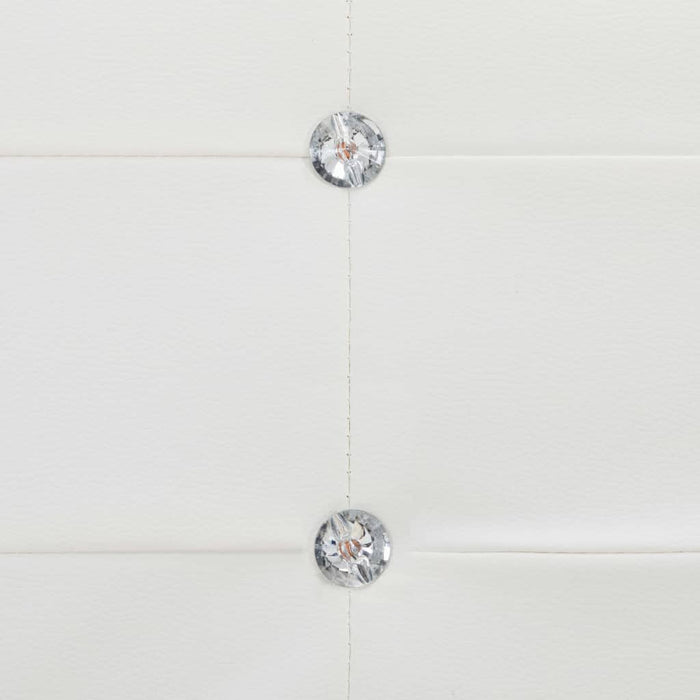 Bett mit Matratze Weiß Kunstleder 120 × 200 cm