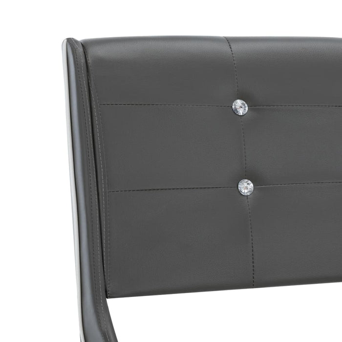 Bett mit Matratze Grau Kunstleder 140 x 200 cm