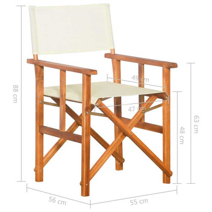Director's chairs 2 pcs. Solid acacia wood