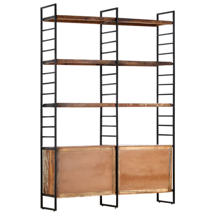 Bookcase 4 levels 124x30x180 cm reclaimed solid wood