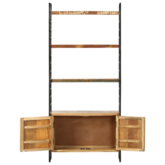 Bookcase 4 levels 80x30x180 cm reclaimed solid wood