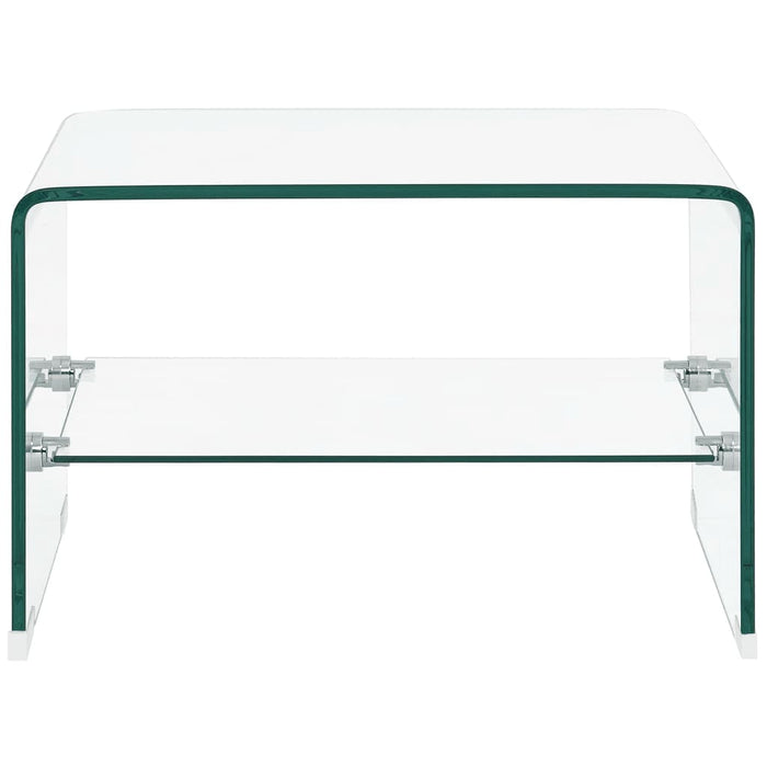 Coffee table transparent 50×45×33 cm tempered glass