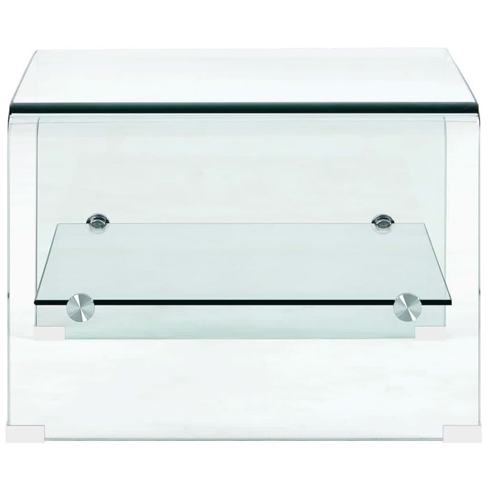 Coffee table transparent 50×45×33 cm tempered glass