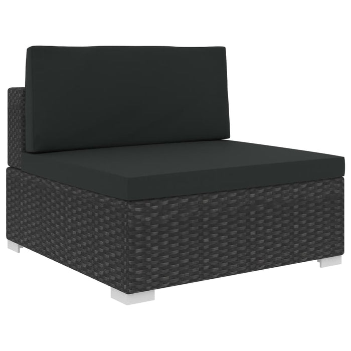 Garten-Lounge-Set Marit mit Auflagen in Schwarz