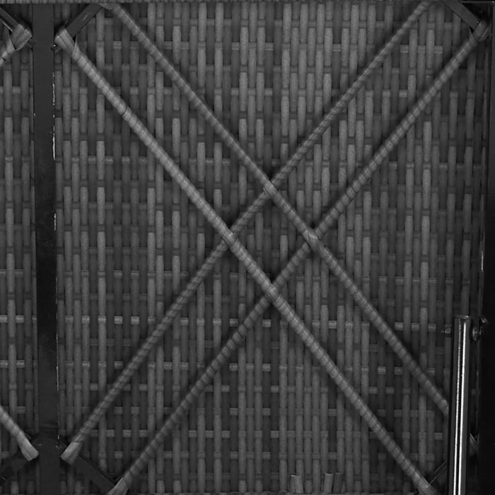 Sonnenliege mit Auflage Poly Rattan Grau