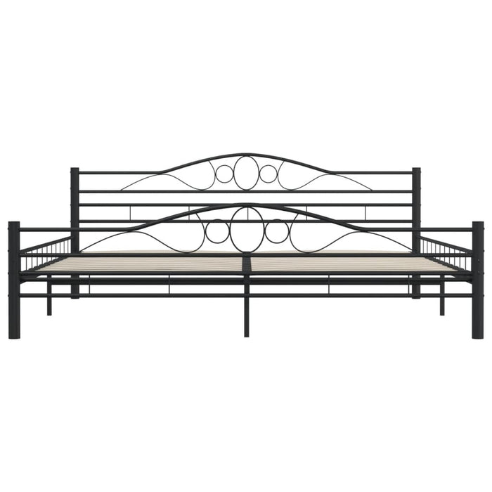 Bettgestell Schwarz Stahl 200x200 cm