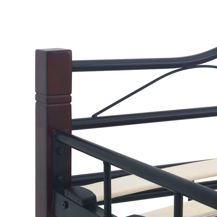 Bed frame black metal 180×200 cm