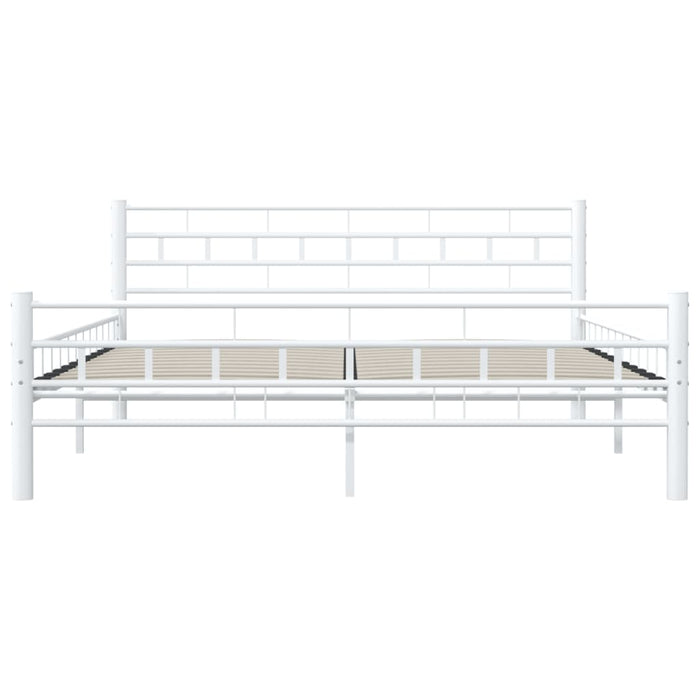 Bettgestell Weiß Metall 160×200 cm