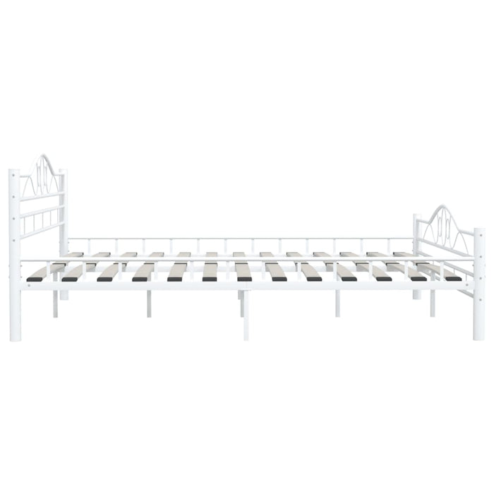Bettgestell Weiß Metall 180×200 cm