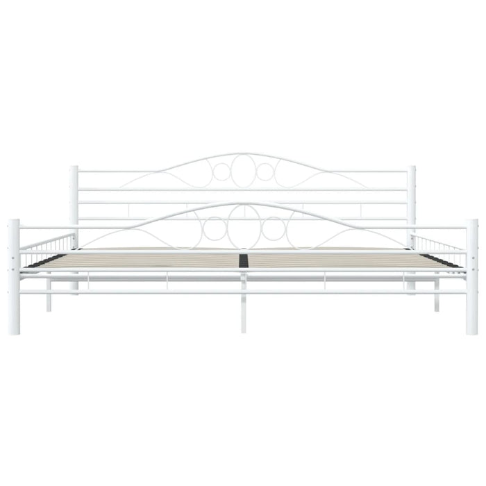 Bettgestell Weiß Metall 180×200 cm