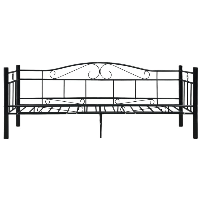 Tagesbett-Rahmen Schwarz Metall 90×200 cm