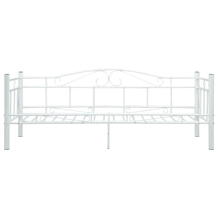 Tagesbett-Rahmen Weiß Metall 90×200 cm