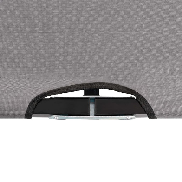 Klappbare Sonnenliege für 2 Personen Grau Stahl