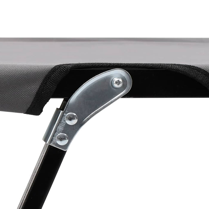 Klappbare Sonnenliege für 2 Personen Grau Stahl