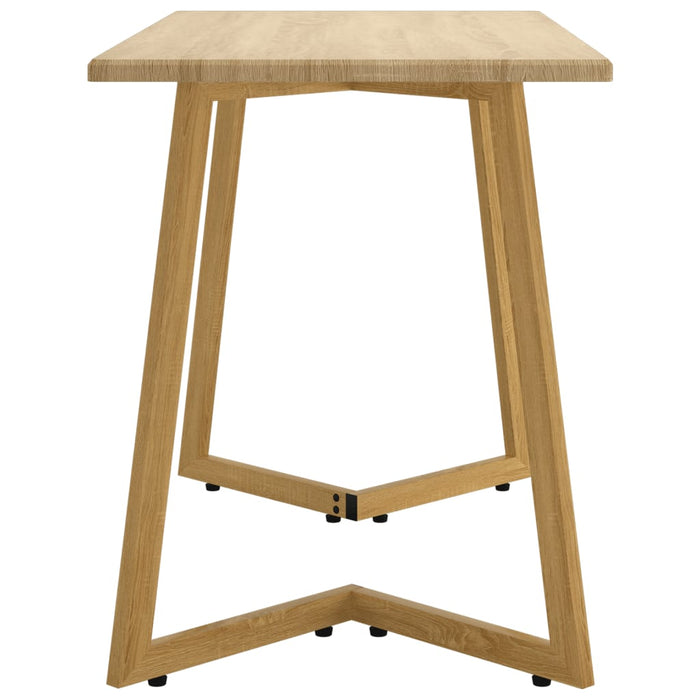 Esstisch Hellbraun 120x60x74 cm MDF und Eisen