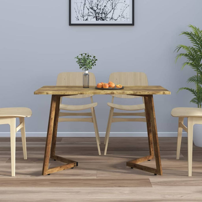 Esstisch Dunkelbraun 120x60x74 cm MDF und Eisen