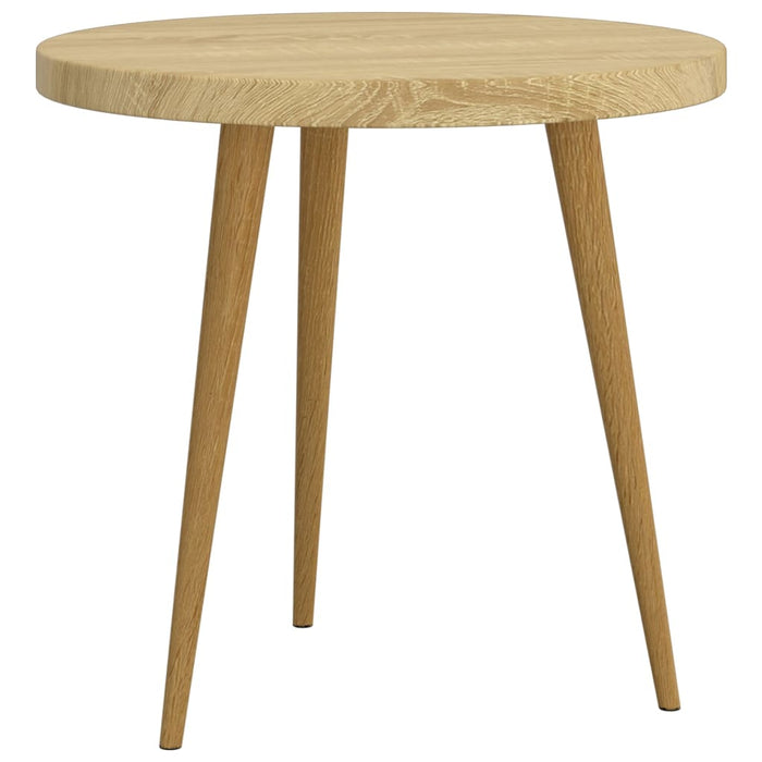 3-tlg. Beistelltisch-Set Hellbraun MDF und Eisen