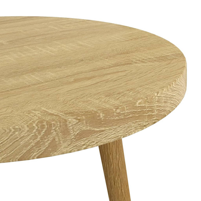 3-tlg. Beistelltisch-Set Hellbraun MDF und Eisen