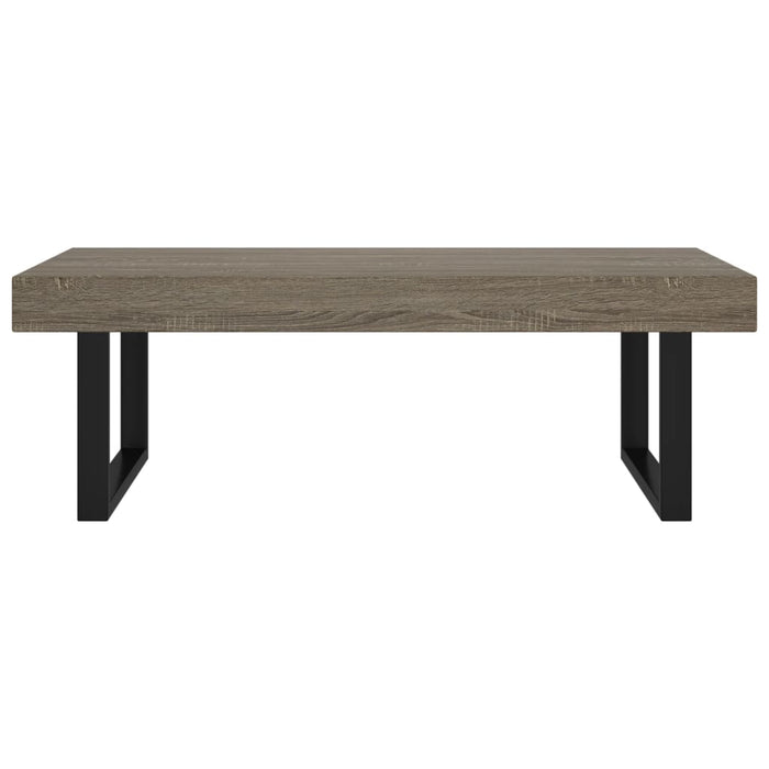 Couchtisch Grau und Schwarz 120x60x40 cm MDF und Eisen