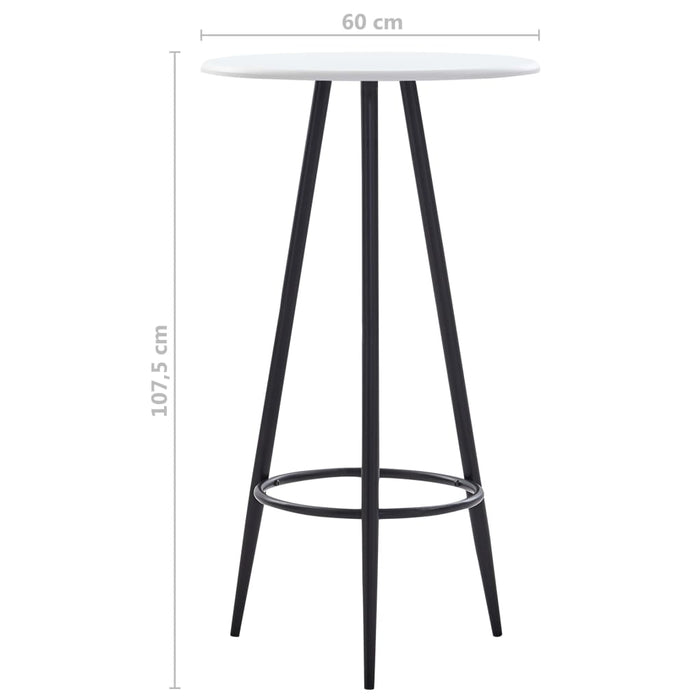 Bar table white 60×107.5 cm MDF