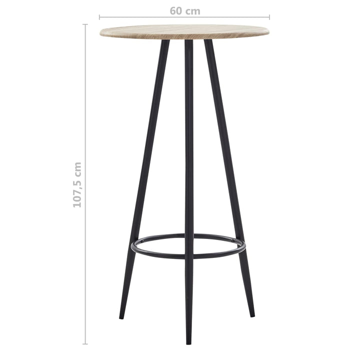 Bar table oak color 60×107.5 cm MDF