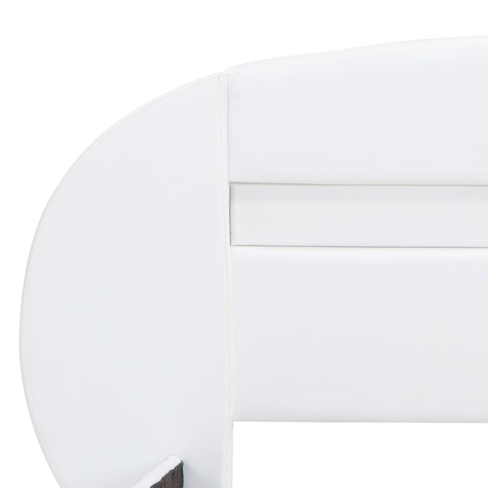 Bettgestell mit LED Weiß Kunstleder 100x200 cm