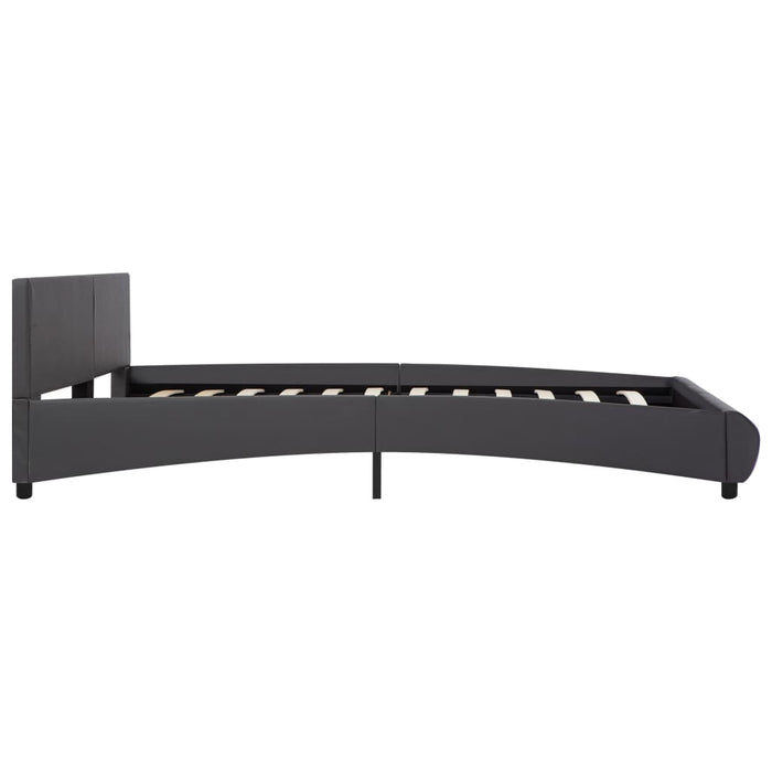 Bettgestell Grau Kunstleder 180 x 200 cm