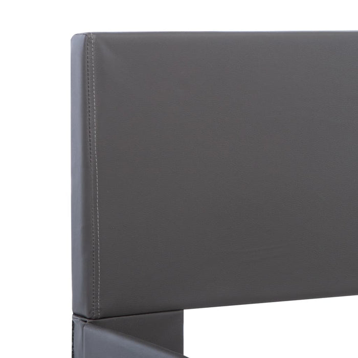 Bettgestell Grau Kunstleder 180 x 200 cm