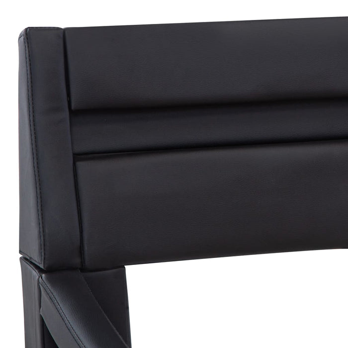 Bettgestell mit LED Schwarz Kunstleder 120x200 cm