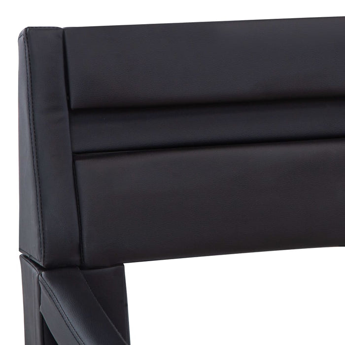 Bettgestell mit LED Schwarz Kunstleder 140×200 cm
