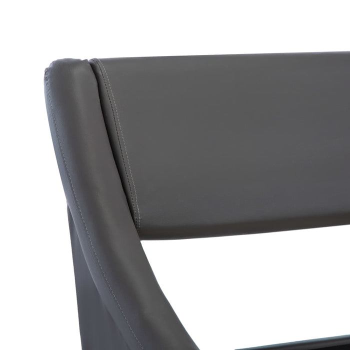 Bettgestell Grau Kunstleder 120 x 200 cm