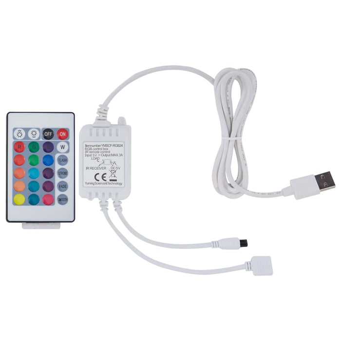 Bettgestell mit LED Grau Kunstleder 90×200 cm