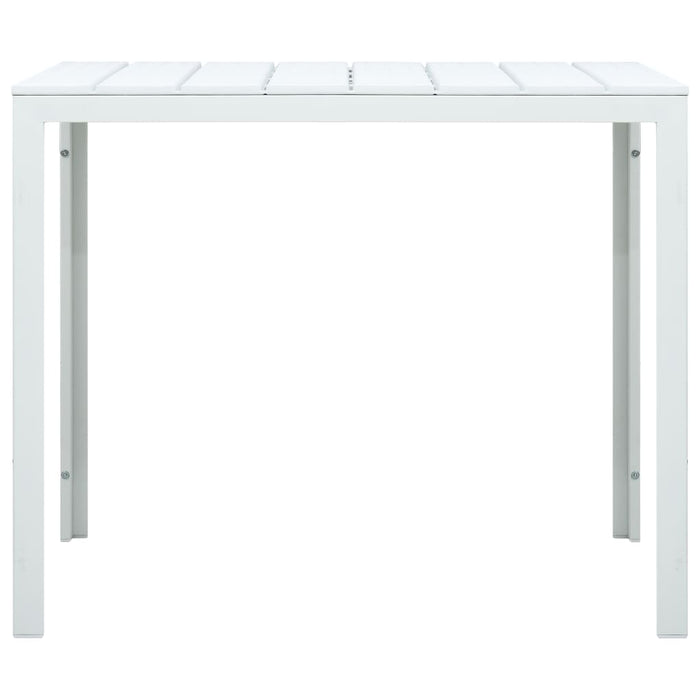 Couchtisch Weiß 78x78x74 cm HDPE Holzoptik