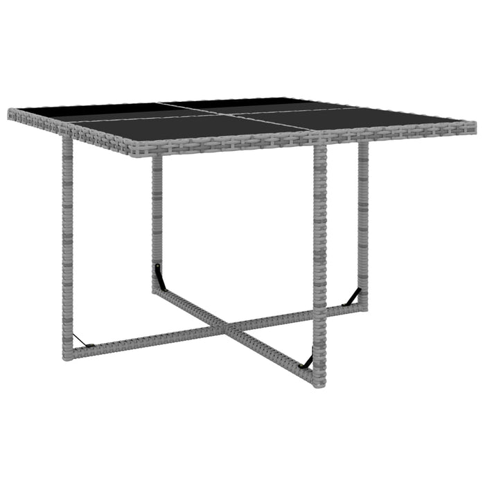 9-tlg. Garten-Essgruppe mit Auflagen Poly Rattan Anthrazit