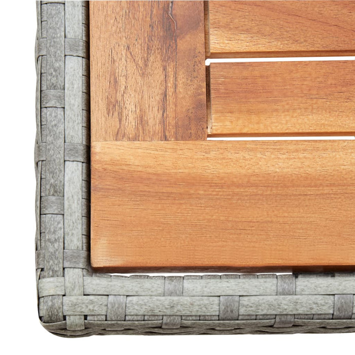 9-tlg. Garten-Essgruppe mit Auflagen Poly Rattan Anthrazit