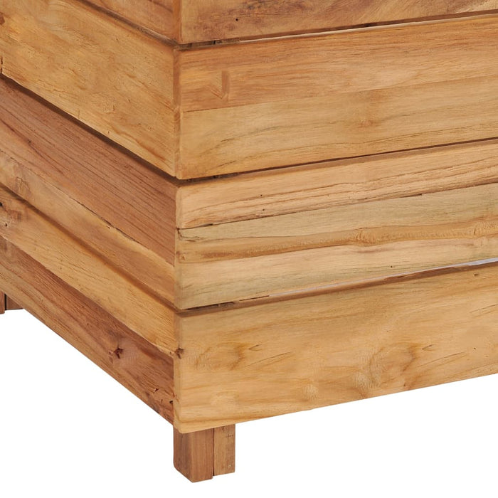 Raised bed 150x40x38 cm solid teak wood and steel
