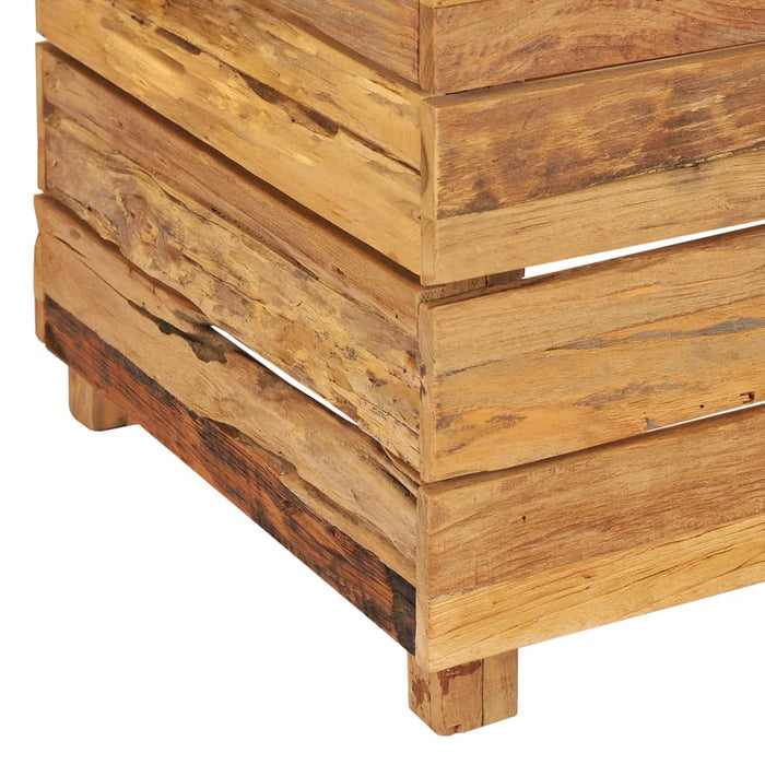 Raised bed 50x40x55 cm solid teak wood and steel