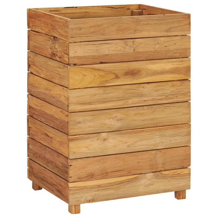 Raised bed 50x40x72 cm solid teak wood and steel