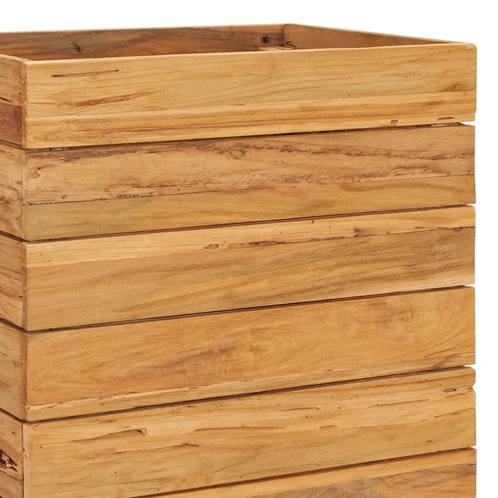 Raised bed 50x40x72 cm solid teak wood and steel